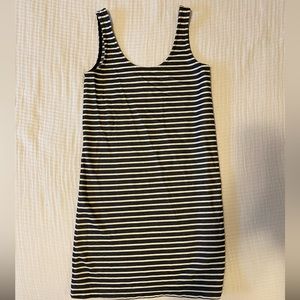 Madewell XXS dark blue and white striped dress